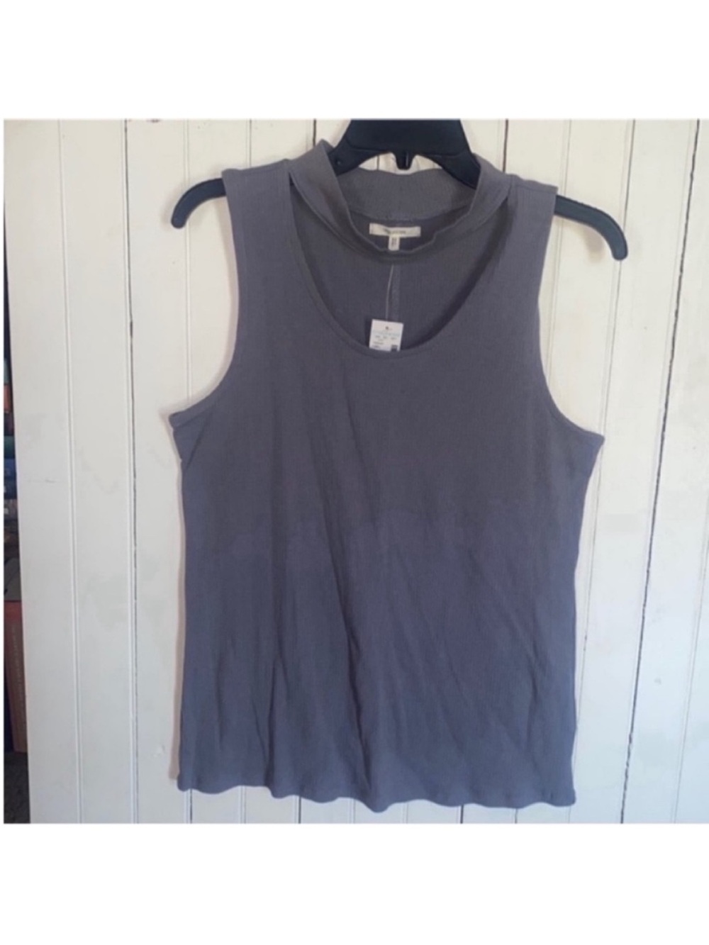 Maurices Ribbed Tank Top Grey Size XXL